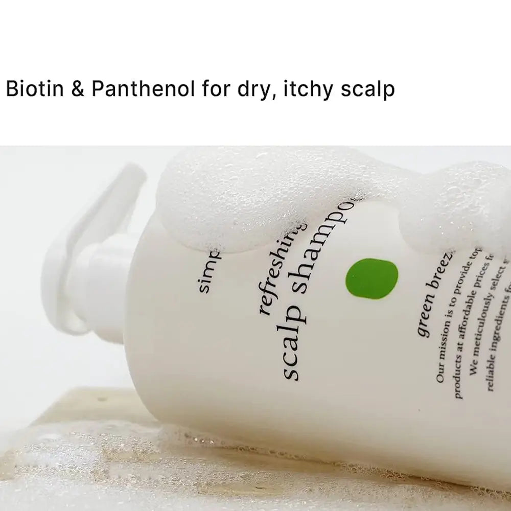 Textur des kühlenden Shampoos mit Menthol	