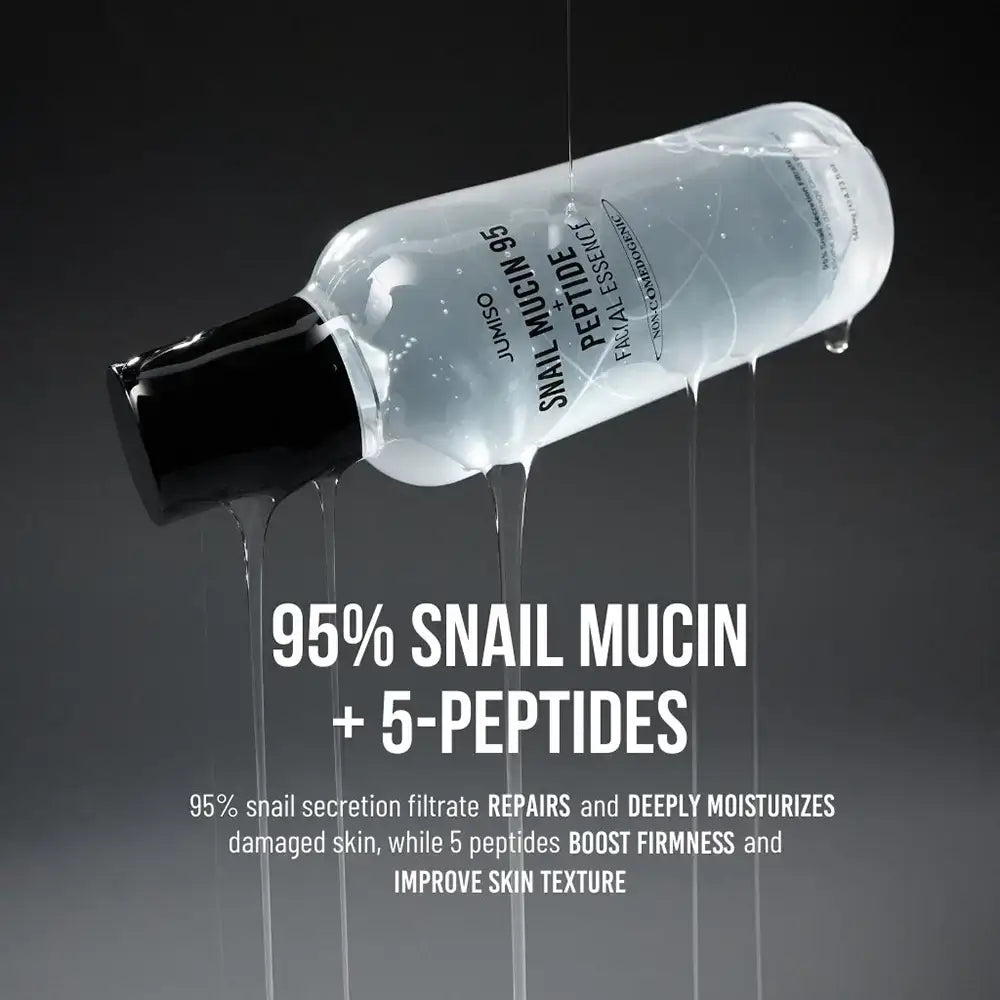 JUMISO Schneckenschleim 95 + Peptid-Essenz - Gesichts-Essenz mit Schneckenschleim und Peptiden zur Hautfeuchtigkeit und zum Hautkomfort - 140 ml
