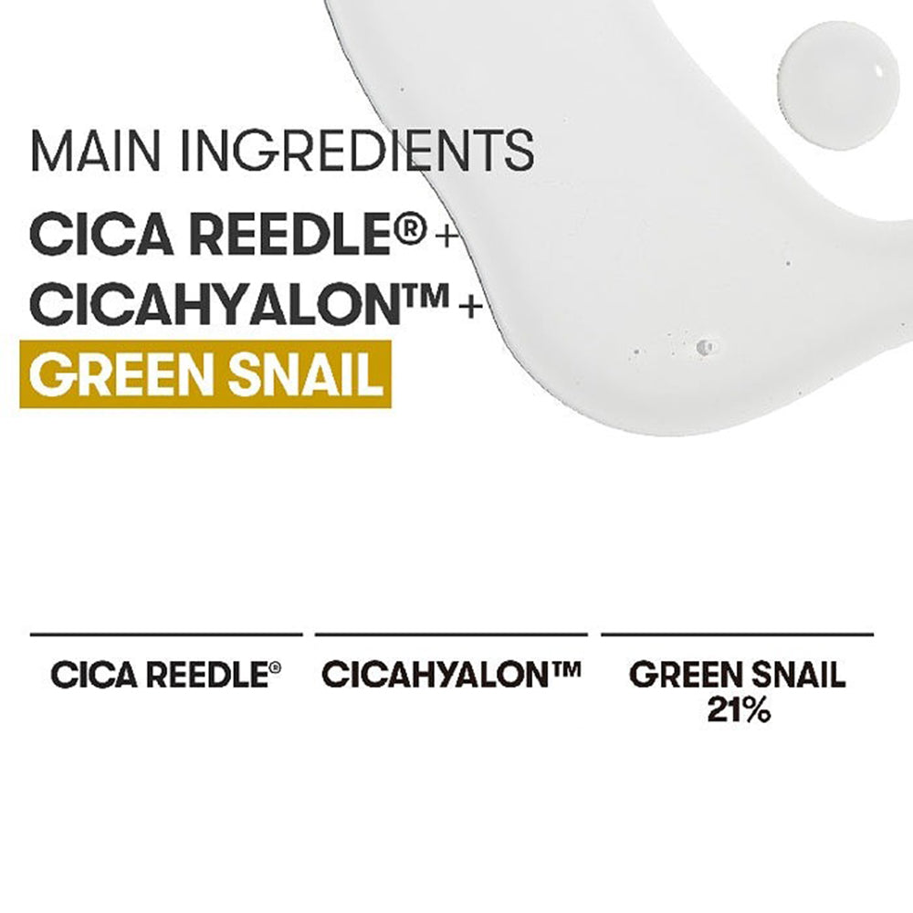 VT COSMETICS Snail Reedle Shot 100B - Gesichtsserum mit Schneckensekret-Filtrat und Centella Asiatica Extrakt zur Hauterneuerung und Texturverbesserung - 50 ml