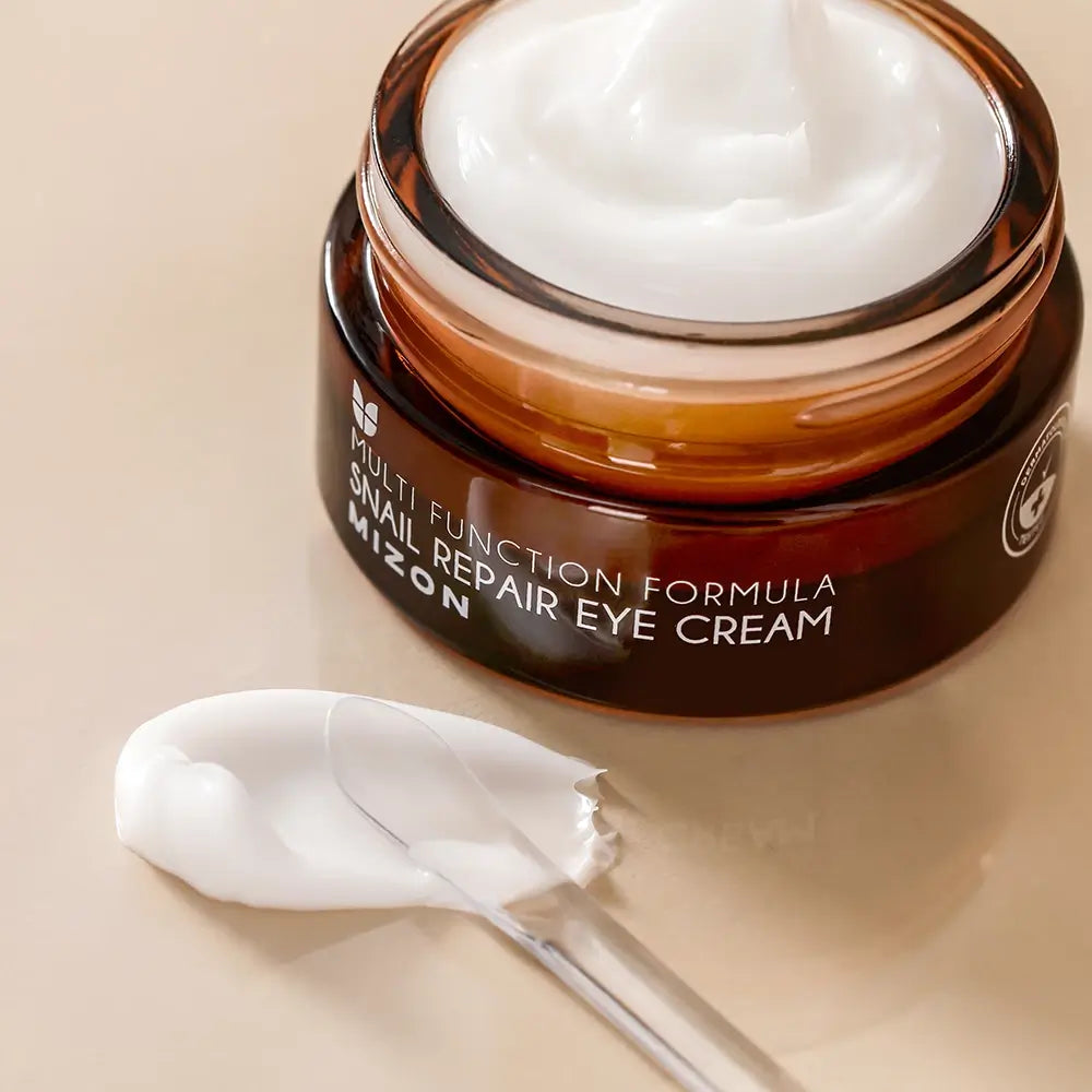 MIZON Snail Repair Augencreme Intensiv Feuchtigkeitsspendend Anti-Falten - Helligkeit und Regeneration mit Schneckensekret-Extrakt, 25 ml