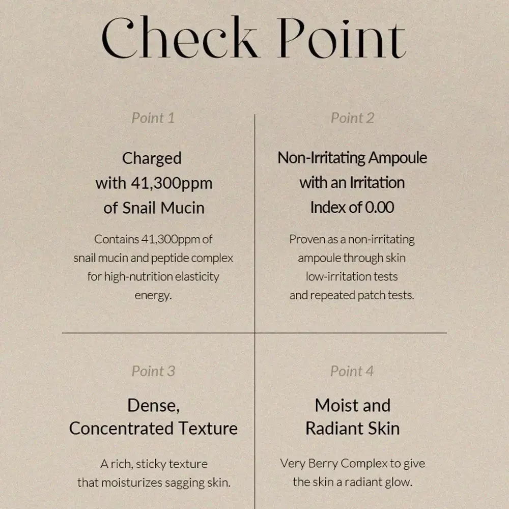 MIZON Snail Repair Intensive Ampoule - Gesichtsserum mit Schneckensekret-Filtrat und Hyaluronsäure zur Hautregeneration und Feuchtigkeitspflege - 30 ml