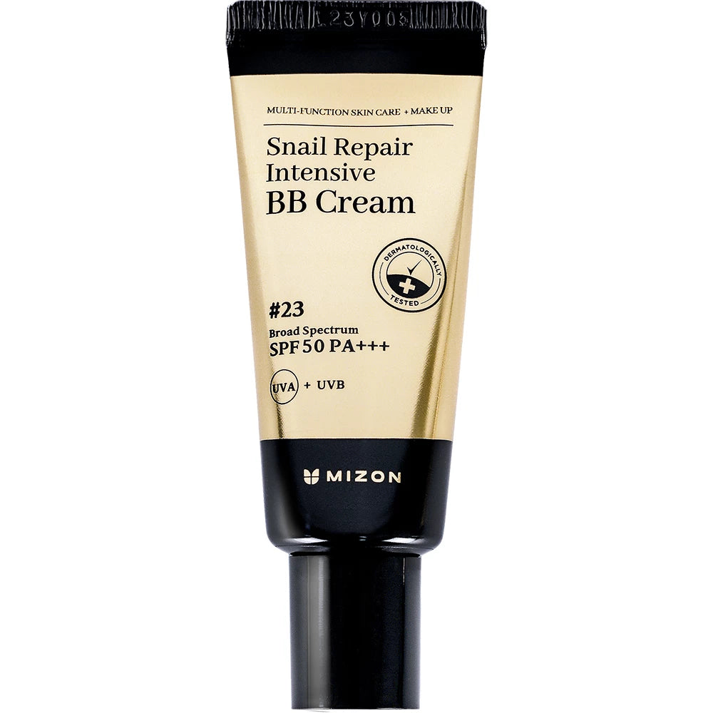 MIZON Snail Repair Intensive BB Cream LSF 50 PA+++ - getönte Gesichtscreme mit Niacinamid und Breitband-UV-Filtern, die zur Vereinheitlichung des Hauttons und zum Schutz vor UVA- und UVB-Strahlen beitragen - 20 ml - 23