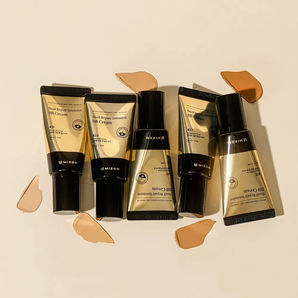 MIZON Snail Repair Intensive BB Cream - getönte Gesichtscreme mit Schneckenschleim-Extrakt und Niacinamid, für einen ebenmäßigen Hautton und ein natürliches Finish - 50 ml - 25