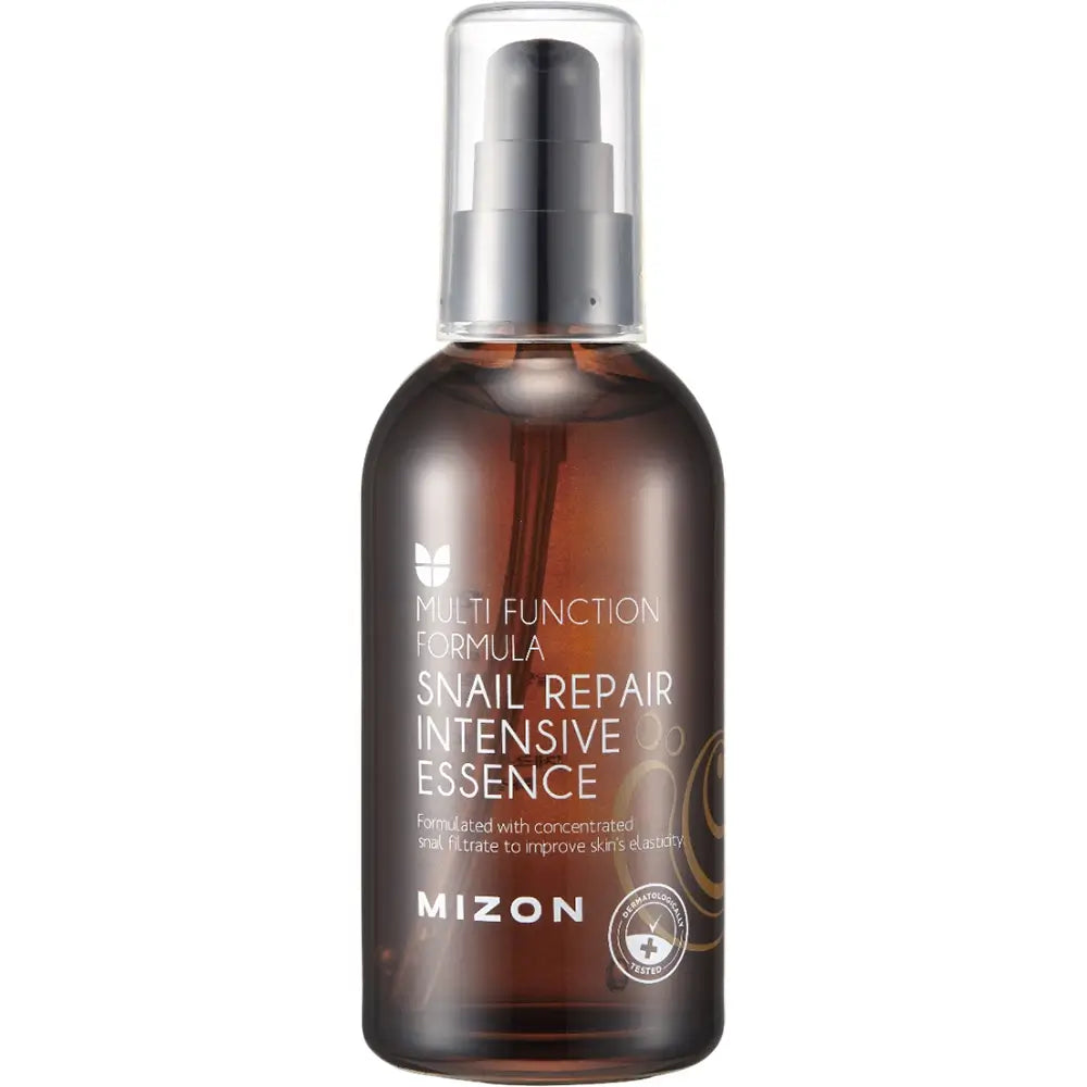 MIZON Schnecken-Reparatur-Intensiv-Essenz - formuliert mit Schneckenschleim und Hyaluronsäure, die zur Hautfeuchtigkeit und zum Gleichgewicht von Wasser und Talg beitragen - 100 ml