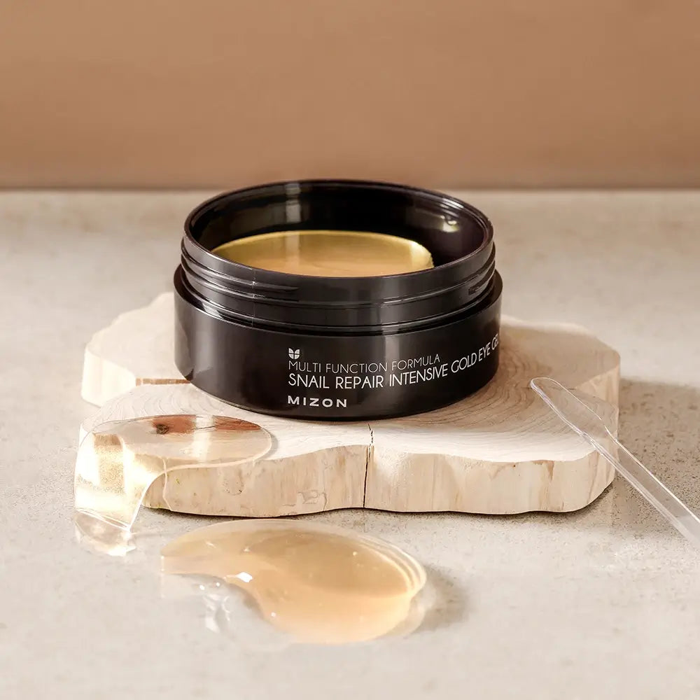 MIZON Snail Repair Intensive Gold Eye Gel Patch - Intensive Hydration and Dark Circle Reduction with 24K Gold, 84g