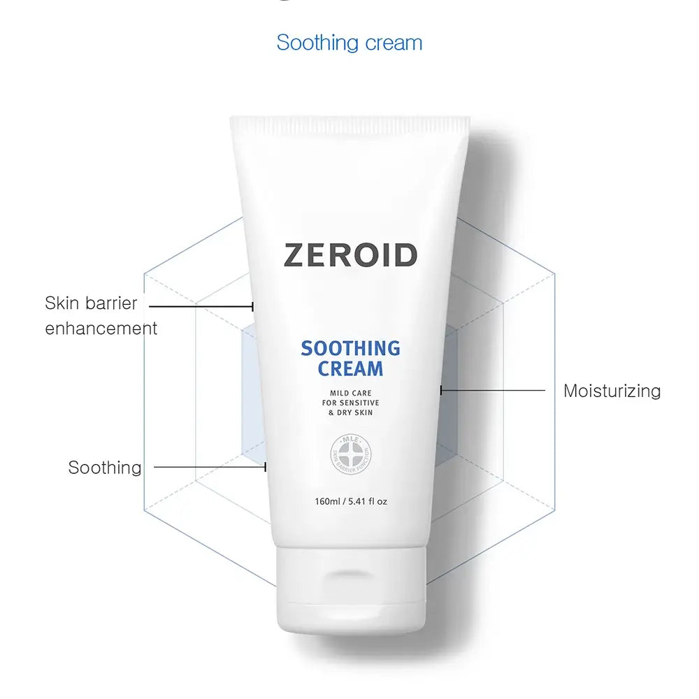 ZEROID Beruhigende Körpercreme - Intensive Reparatur und Feuchtigkeit für empfindliche und trockene Haut