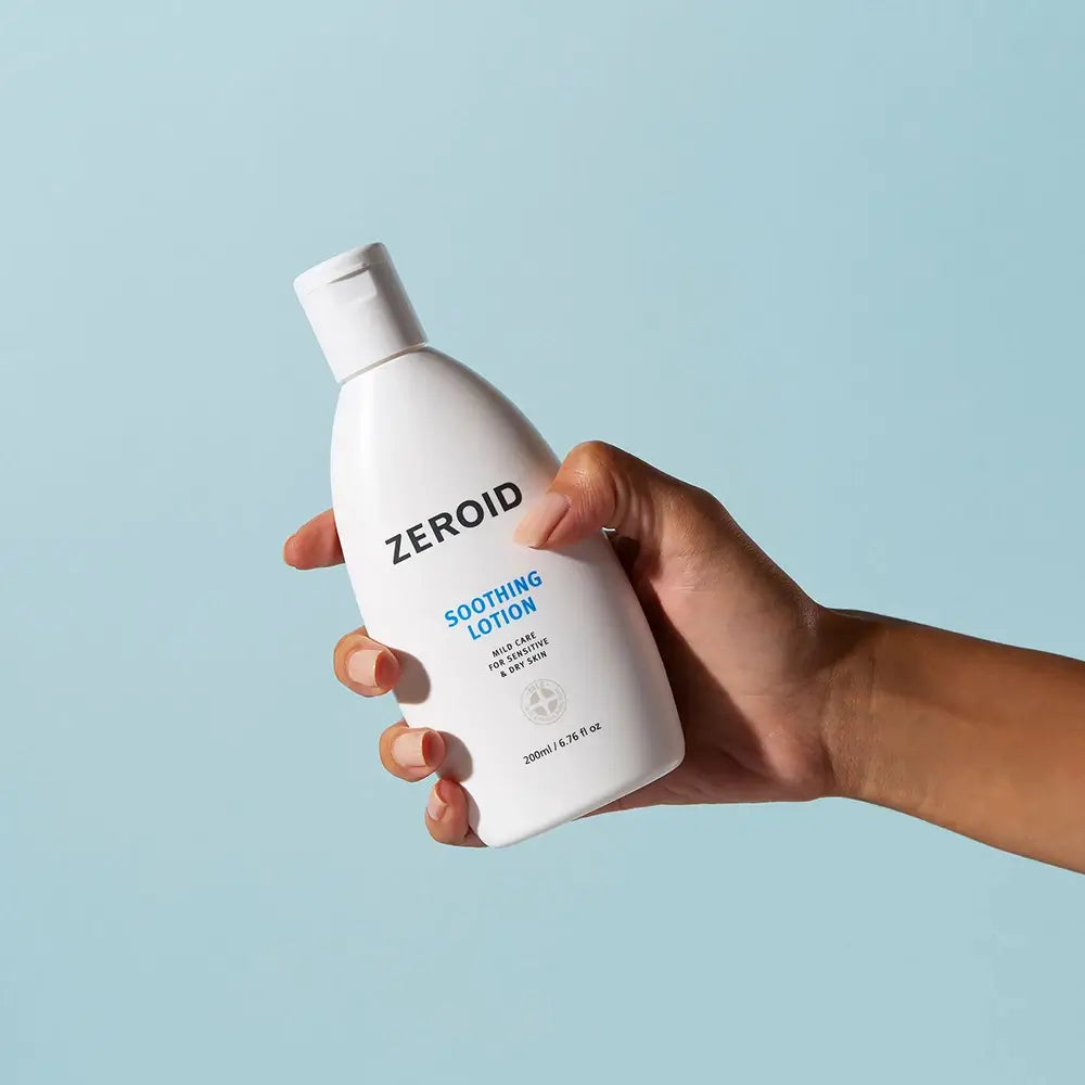 ZEROID Beruhigende Körperlotion mit Ceramid-9S und Distelsamenöl – Beruhigt und spendet Feuchtigkeit – 200 ml