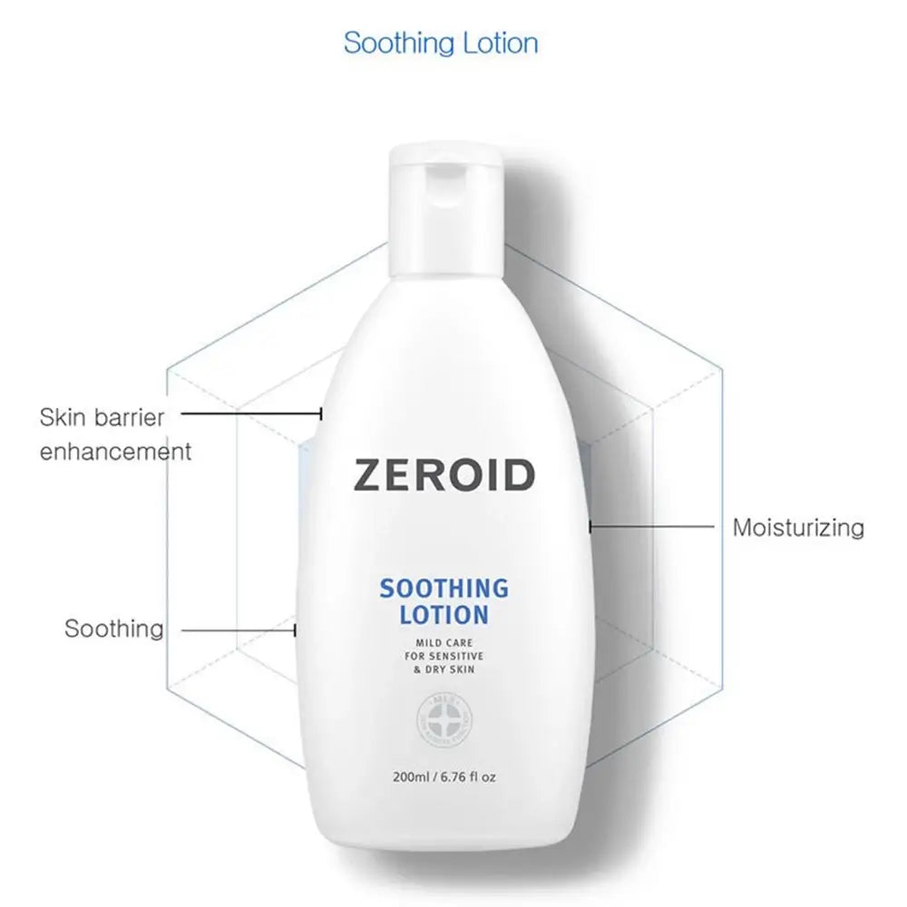 ZEROID Beruhigende Körperlotion mit Ceramid-9S und Distelsamenöl – Beruhigt und spendet Feuchtigkeit – 200 ml