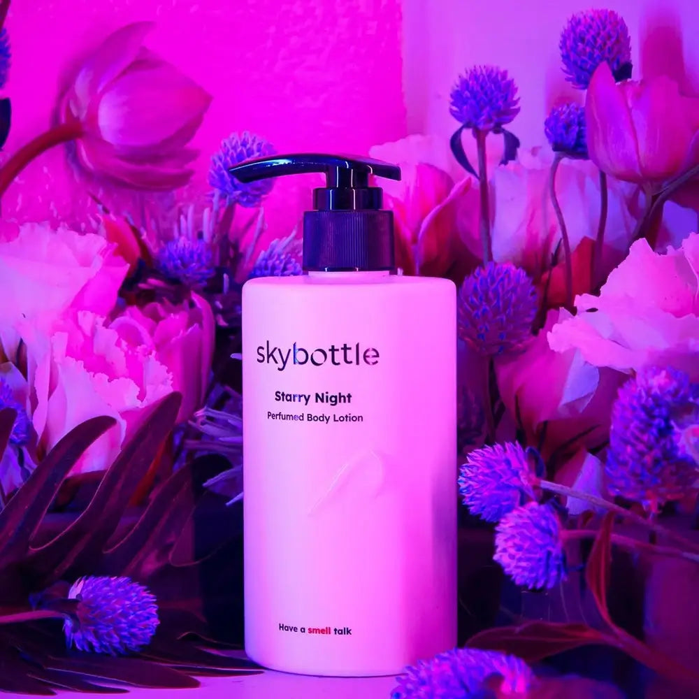 Skybottle Starry Night parfümierte Körperlotion - Intensive Feuchtigkeitspflege und blumig-orientalischer Duft, 300 ml