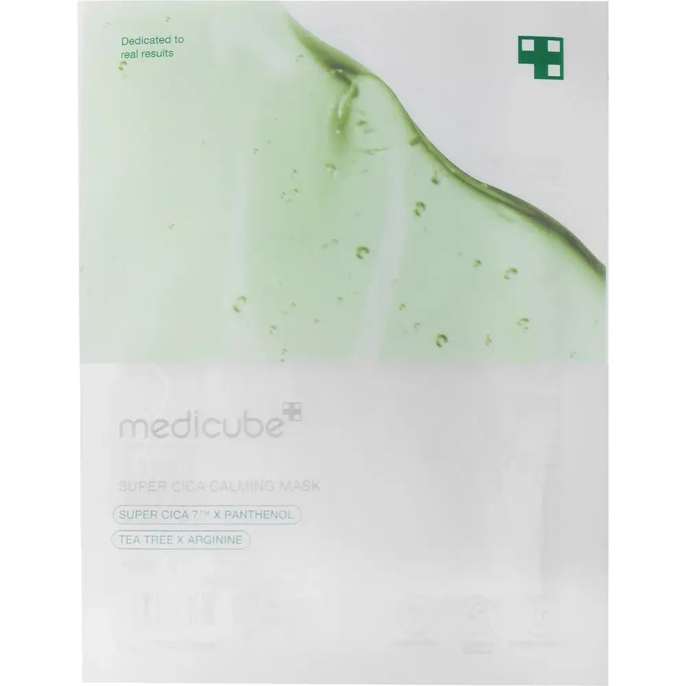 MEDICUBE Super Cica Gesichtsmaske - Intensive Beruhigung und Feuchtigkeit für empfindliche Haut, 22 g