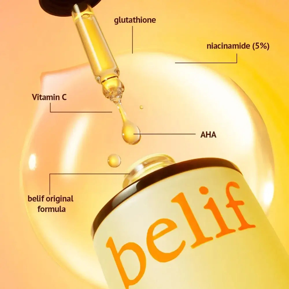 BELIF Super Drops 5% Niacinamid & Vitamin C Aufhellendes Serum - Gesichtsserum mit Niacinamid und Vitamin C, das sichtbar Pigmentflecken und Aknenarben reduziert und den Hautton ausgleicht - 30 ml