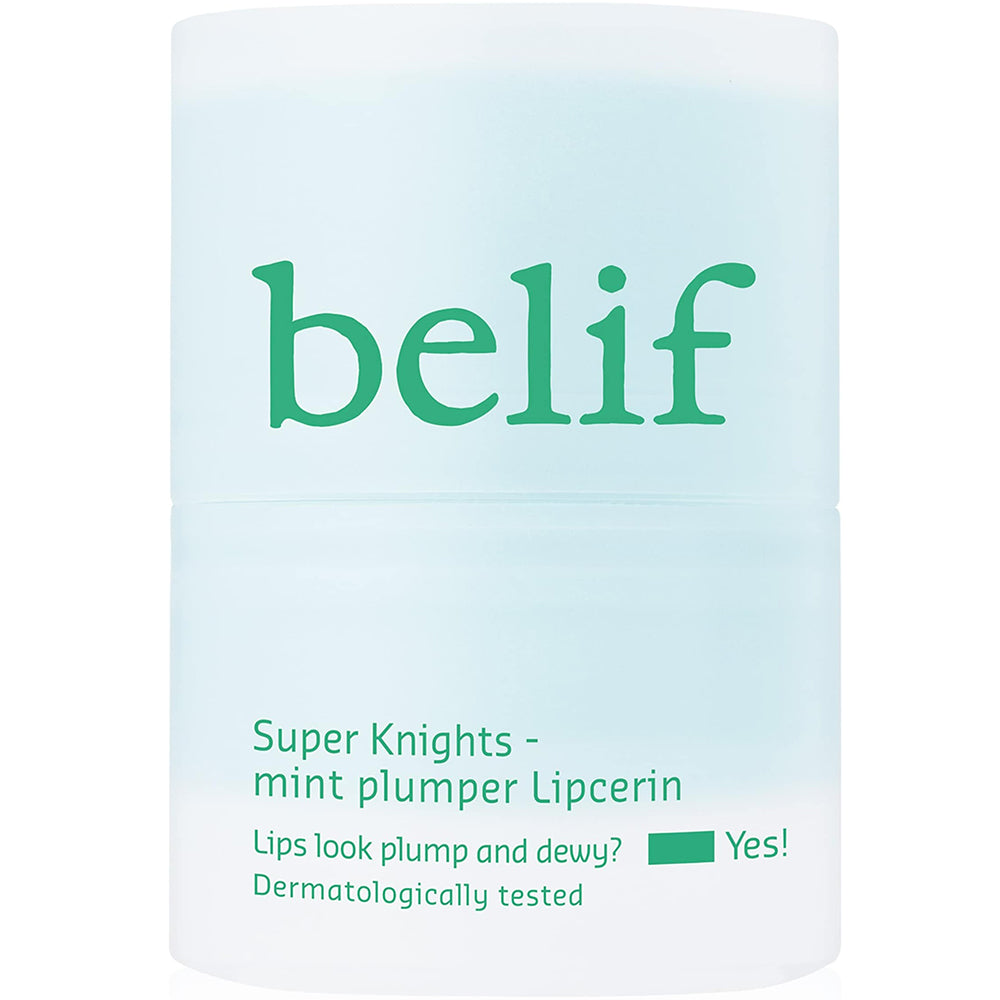 BELIF Super Knights Mint plumper Lipcerin - Lippenbalsam mit Hyaluronsäure und Menthol, spendet Feuchtigkeit und sorgt für Komfort - 15 ml - Minze