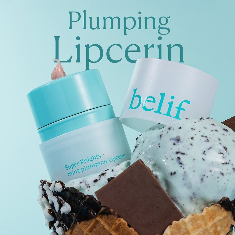 BELIF Super Knights Mint plumper Lipcerin - Lippenbalsam mit Hyaluronsäure und Menthol, spendet Feuchtigkeit und sorgt für Komfort - 15 ml - Minze