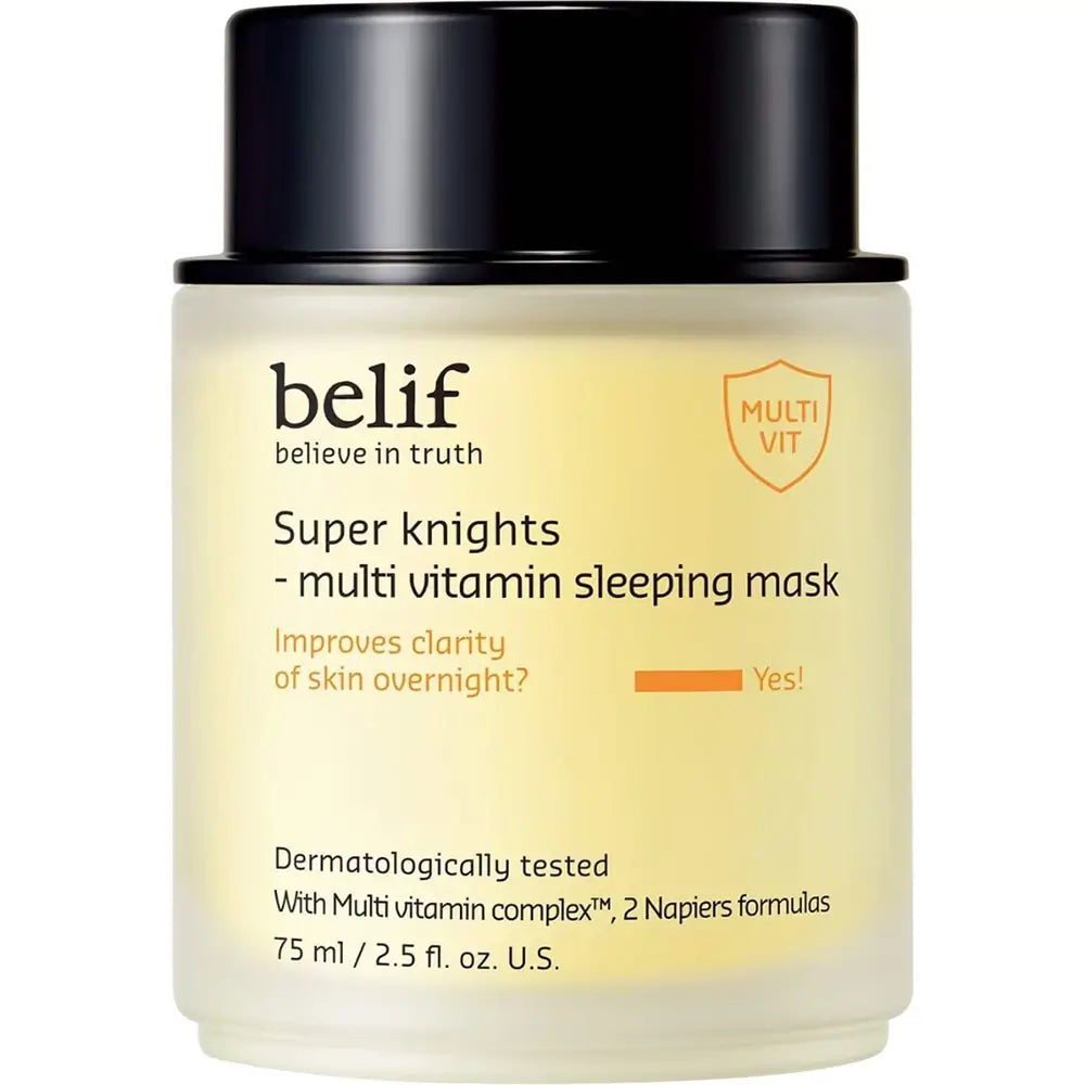 BELIF Super Knights Vitamin Mask - Gesichtsmaske mit Niacinamid und Ascorbinsäure zur Revitalisierung und für einen strahlenden Teint - 75 ml