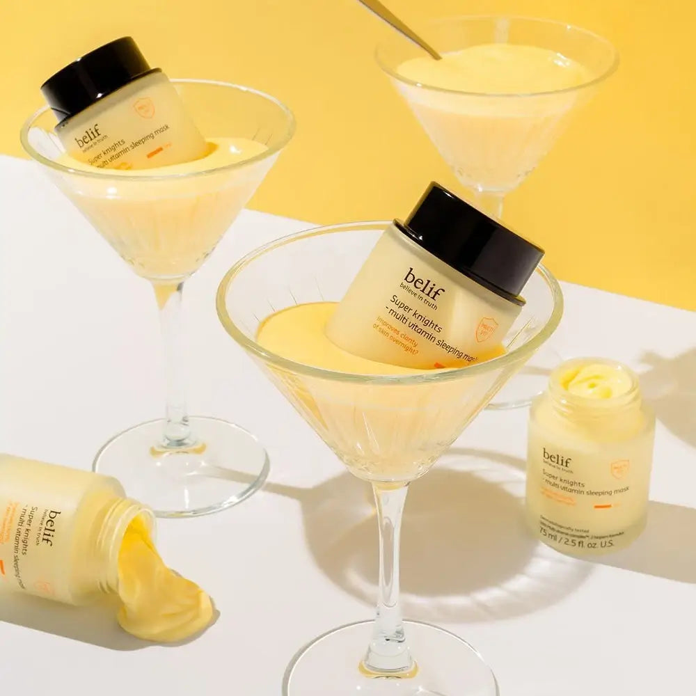 BELIF Super Knights Vitamin Mask - Gesichtsmaske mit Niacinamid und Ascorbinsäure zur Revitalisierung und für einen strahlenden Teint - 75 ml