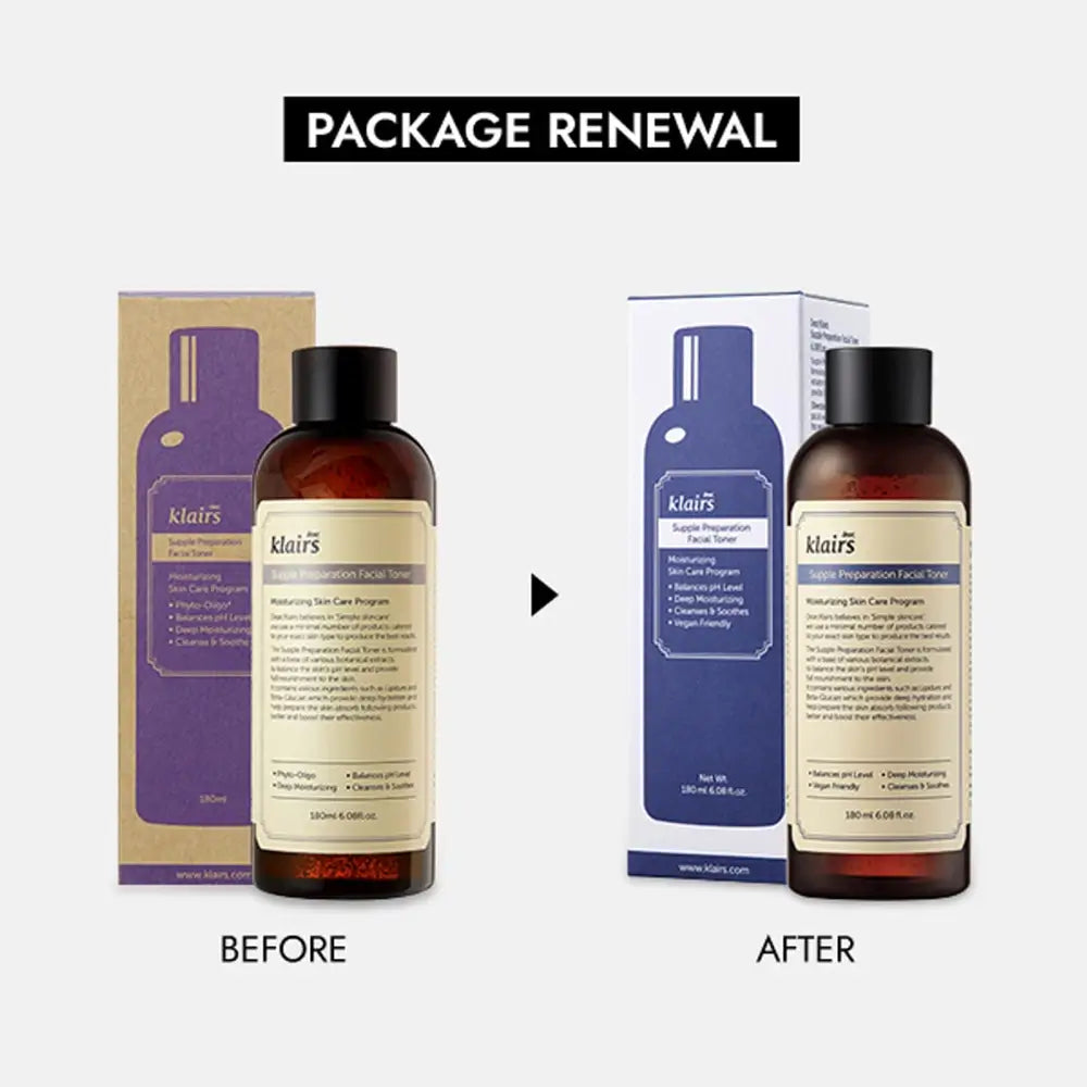 Dear Klairs Supple Preparation Toner Gesichtswasser - Intensive Feuchtigkeit und Beruhigung, 180 ml