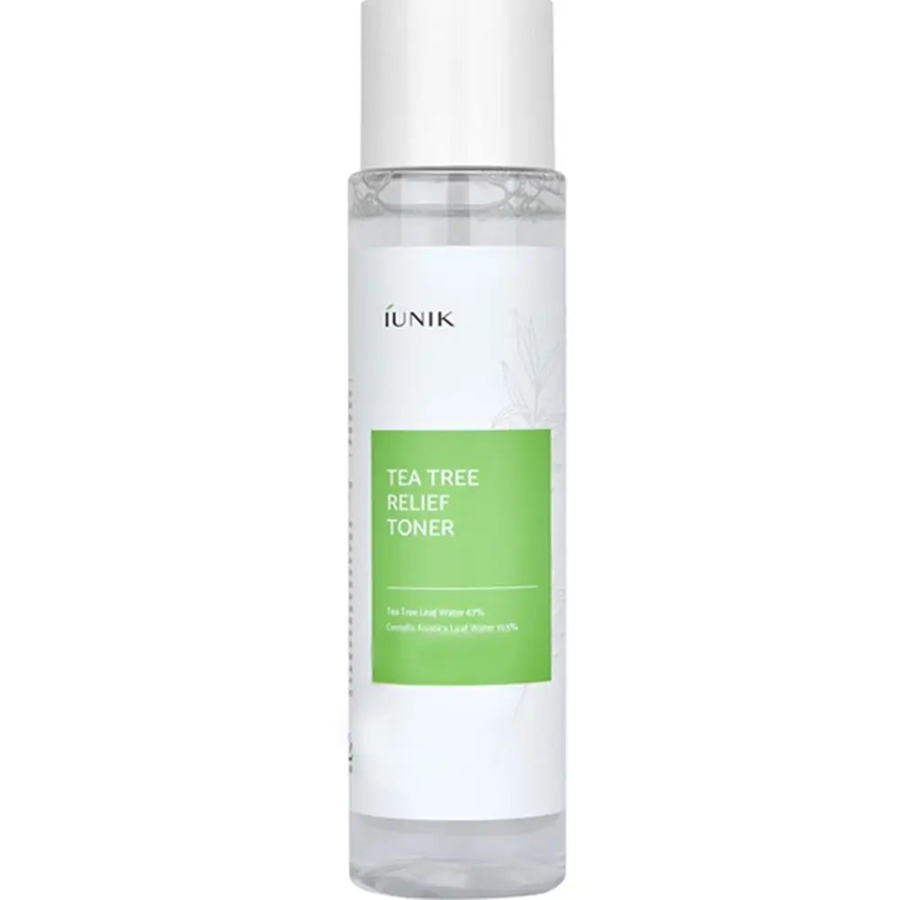IUNIK Tea Tree Relief Toner - Gesichtswasser mit Teebaumblattwasser und Centella Asiatica-Blattwasser zur Beruhigung gereizter Haut und zur Aufrechterhaltung des Hautkomforts - 200 ml