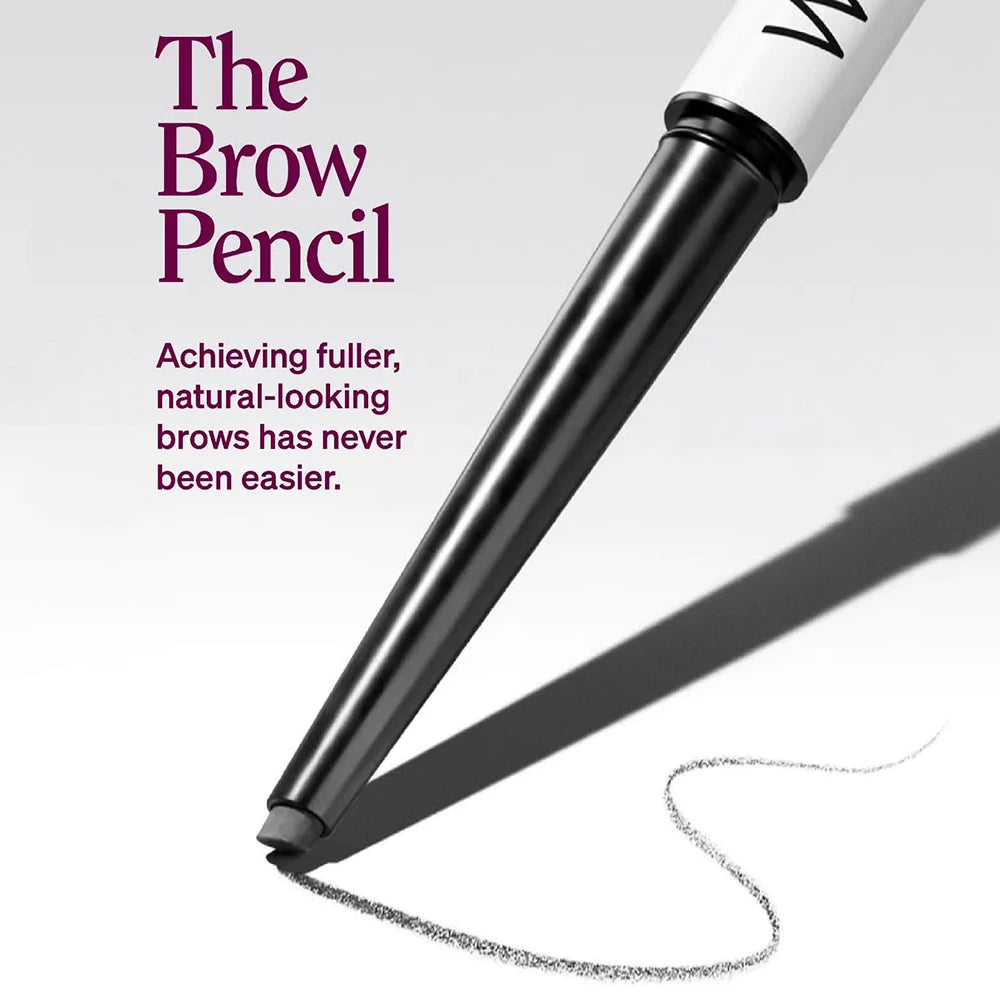 West Barn Co Der Augenbrauenstift - Brauenstift für zarte, haarähnliche Striche für ein natürlich aussehendes Finish, mit Twist-up-Design, feiner Spitze zum Auffüllen spärlicher Stellen und Spoolie-Bürste zum Verblenden und Formen - Coal