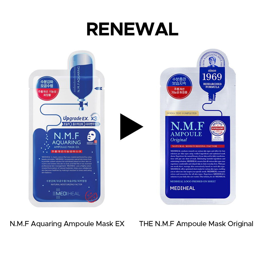 MEDIHEAL The N.M.F Ampoule Sheet Mask Original - masca de fata tip servetel - 27 ml