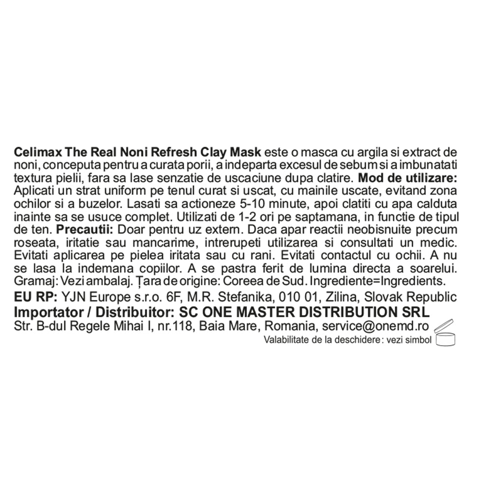 CELIMAX The Real Noni Refresh Clay Mask 120 ml