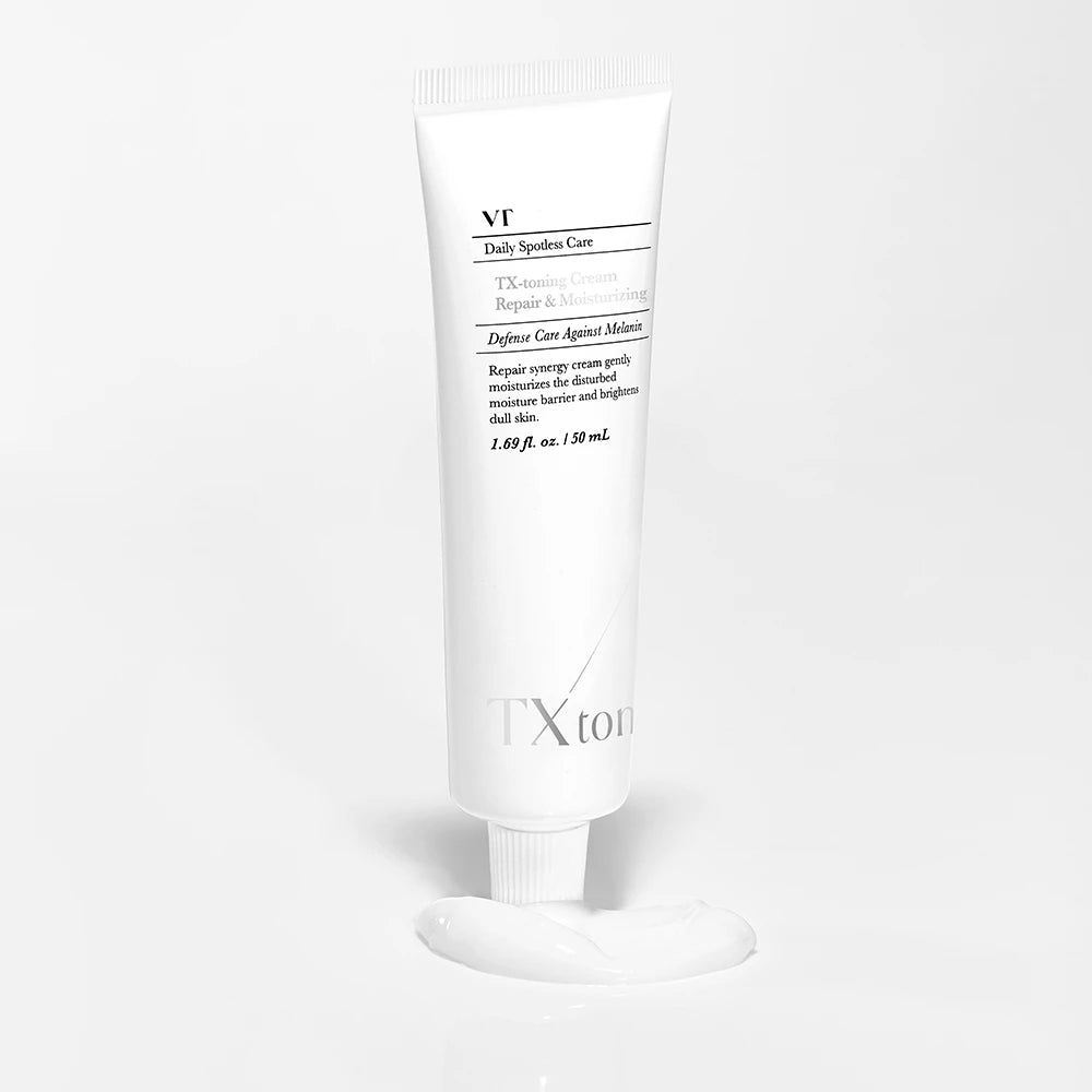 VT COSMETICS TX-Toning Creme - Gesichtscreme mit Tranexamsäure und Niacinamid zur Reduzierung von post-akneischen Flecken und Hyperpigmentierung für einen strahlenden Teint - 50 ml