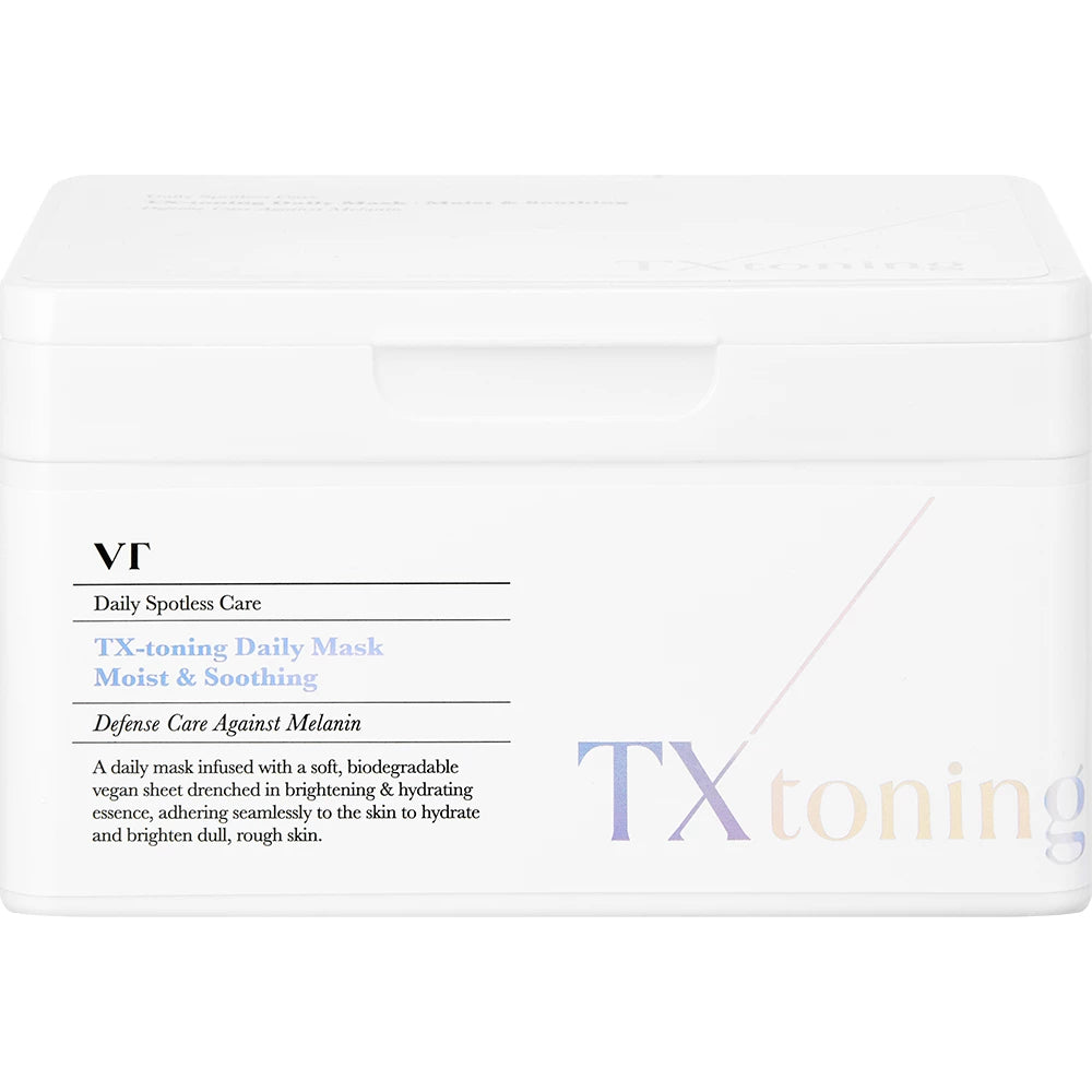 VT COSMETICS TX-Toning Tagesmaske - Maske mit Niacinamid und Tranexamsäure für einen ebenmäßigen und strahlenden Teint - 30 Stück