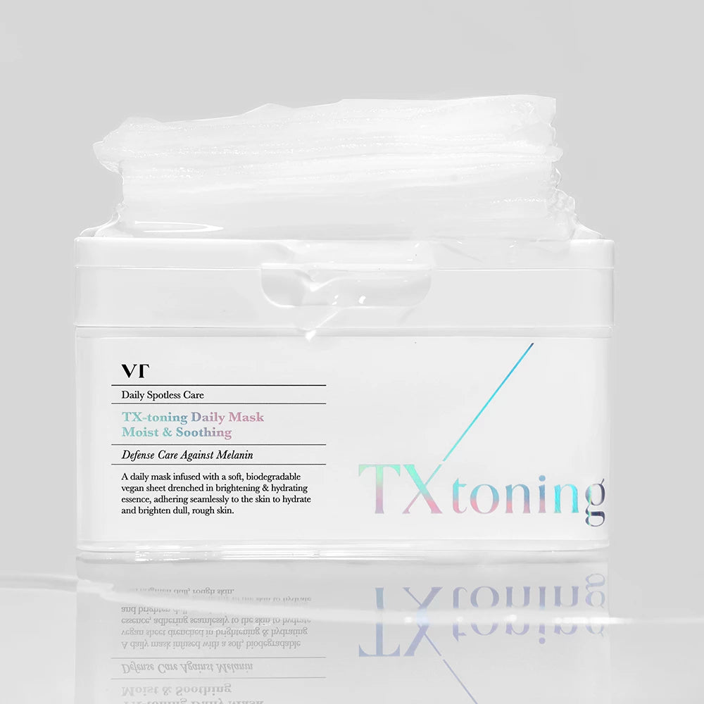 VT COSMETICS TX-Toning Tagesmaske - Maske mit Niacinamid und Tranexamsäure für einen ebenmäßigen und strahlenden Teint - 30 Stück
