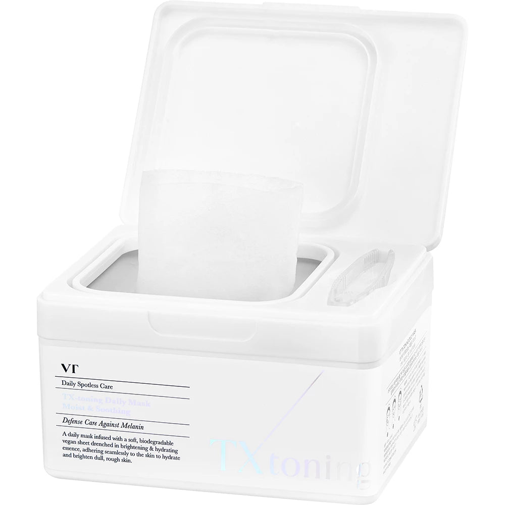VT COSMETICS TX-Toning Tagesmaske - Maske mit Niacinamid und Tranexamsäure für einen ebenmäßigen und strahlenden Teint - 30 Stück