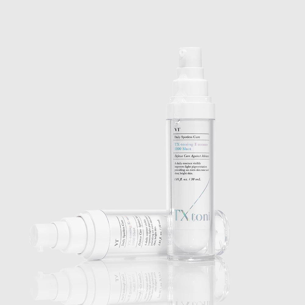 VT COSMETICS TX-Toning Essenz 1000 Shot - Essenz formuliert mit Tranexamsäure und Niacinamid, die zur Reduzierung von Pigmentflecken und zur Vereinheitlichung des Hauttons beitragen - 30 ml