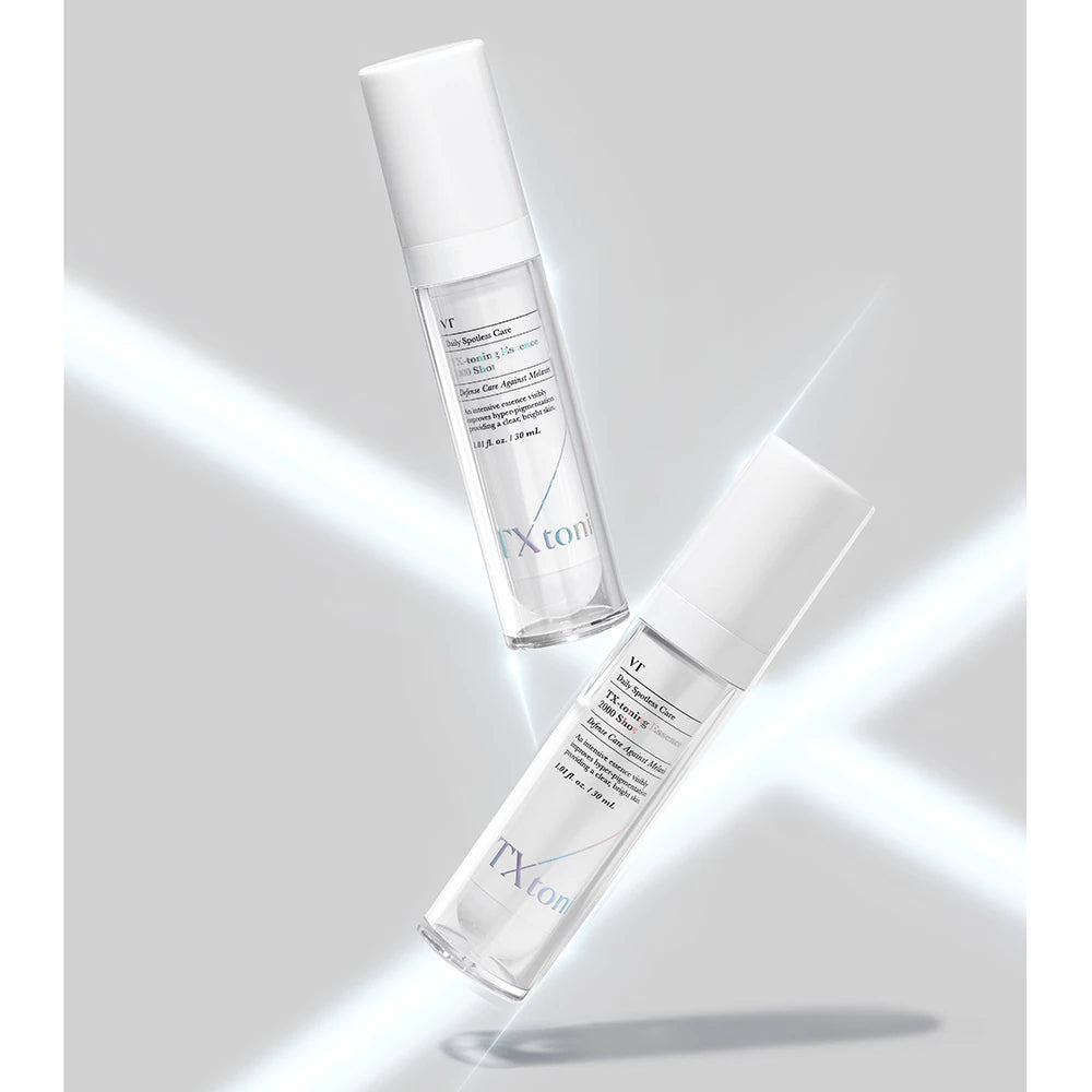 VT COSMETICS TX-Toning Essence 2000 Shot - Essenz formuliert mit Tranexamsäure und Niacinamid, die zur Aufhellung von Pigmentflecken und zur Vereinheitlichung des Hauttons beitragen - 30 ml