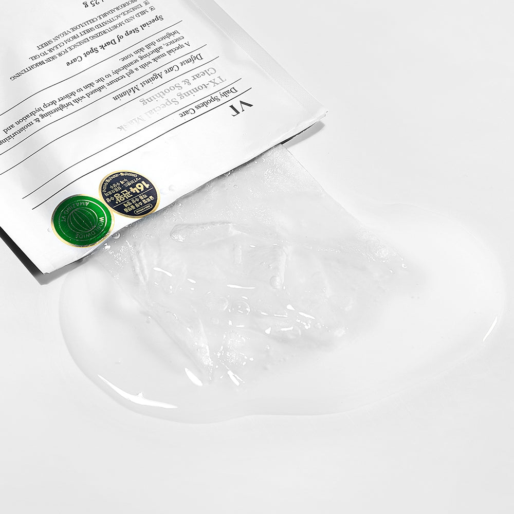 VT COSMETICS TX- Toning Special Sheet Mask - Gesichtsmaske mit Tranexamsäure und Niacinamid zur Aufhellung des Teints und Milderung von Pigmentflecken, inkl. Post-Akne-Flecken - 30 g