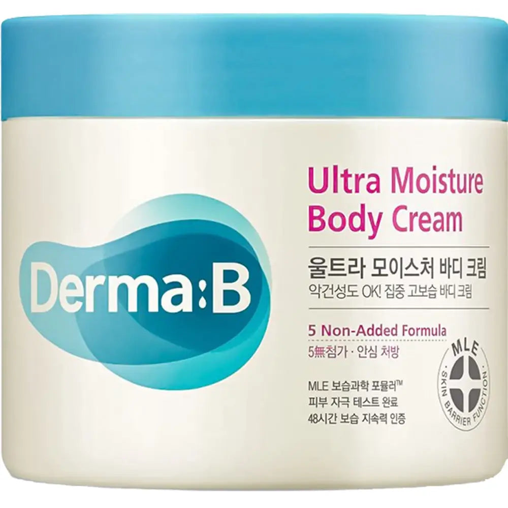 DERMA:B Ultra Moisture Körpercreme - Intensive 48H Feuchtigkeit & Schnelle Absorption, 430 ml