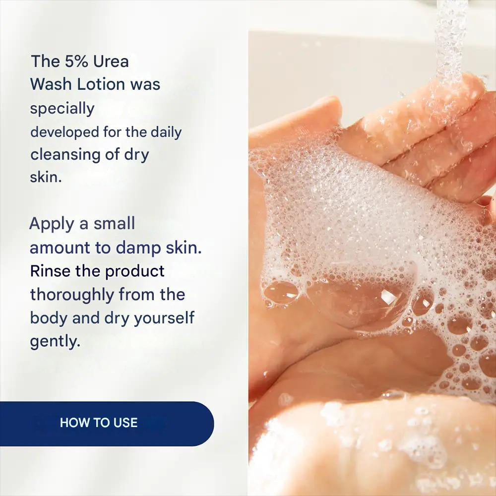 EUBOS Urea Intensivpflege 5% Urea Wasch-Lotion - Duschgel formuliert mit 5% Urea und Glycerin, das zur Aufrechterhaltung eines optimalen Feuchtigkeitsniveaus beiträgt - 200 ml