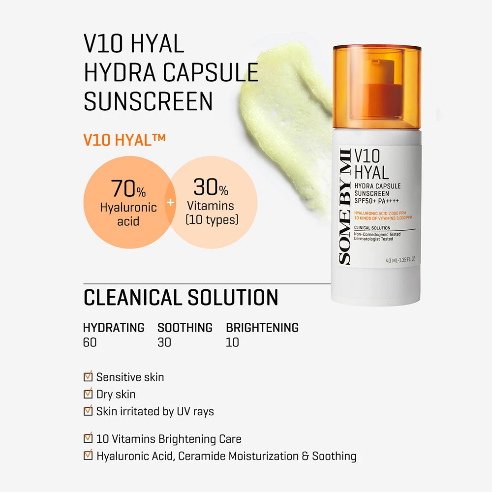 SOME BY MI V10 Hyal Hydra Kapsel Sonnencreme LSF 50+ PA++++
