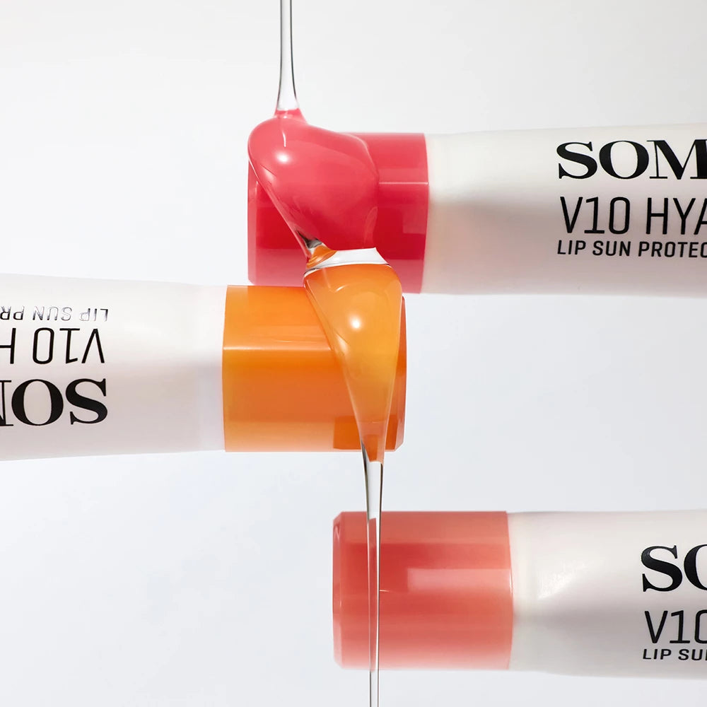 SOME BY MI V10 Hyal Lip Protector Berry SPF15 - Lippenbalsam mit Hyaluronsäure und Sheabutter, das Feuchtigkeit spendet und angenehm zu tragen ist - 7 ml - Berry