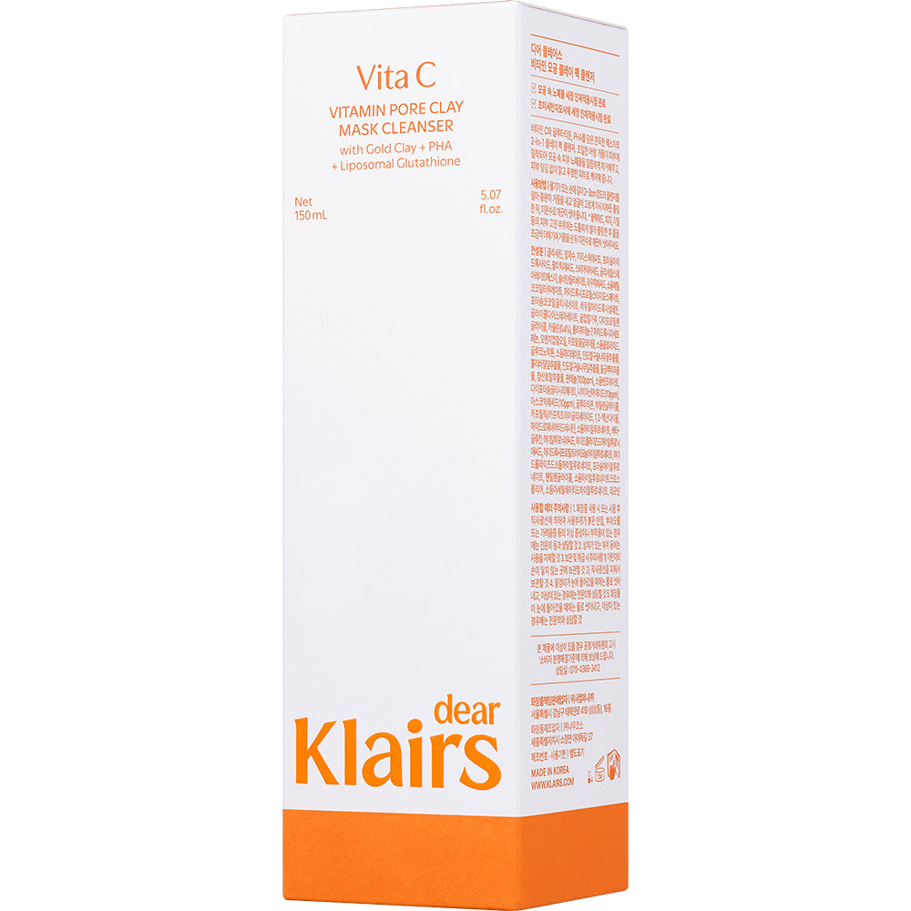 Dear Klairs Vita C Vitamin Pore Clay Mask Cleanser, 150 ml