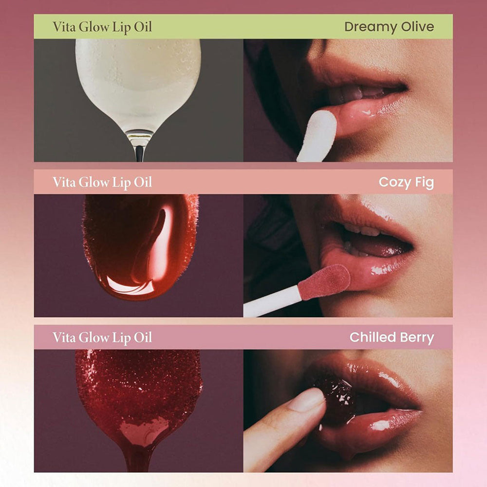 AXIS-Y Vita Glow Lip Oil - Lippenöl mit Himbeerextrakt und Vitamin E, das zur Aufrechterhaltung der Feuchtigkeit und des täglichen Komforts beiträgt - Chilled Berry