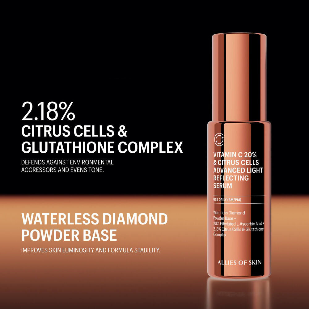 ALLIES OF SKIN Vitamin C 20% si Citrus Cells Advanced Light Reflecting Serum