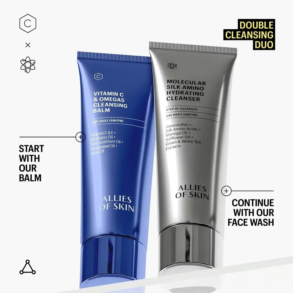 ALLIES OF SKIN Vitamin C & Omegas Reinigungsbalsam - Sanfte Reinigung & Intensive Feuchtigkeit