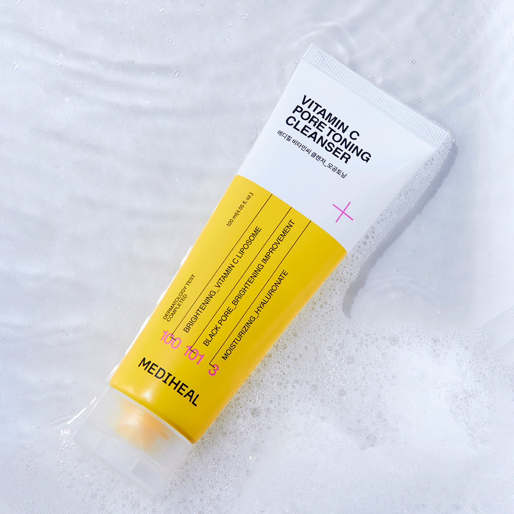 MEDIHEAL Vitamin C Cleanser Pore Toning - spuma de curatare - 120 ml