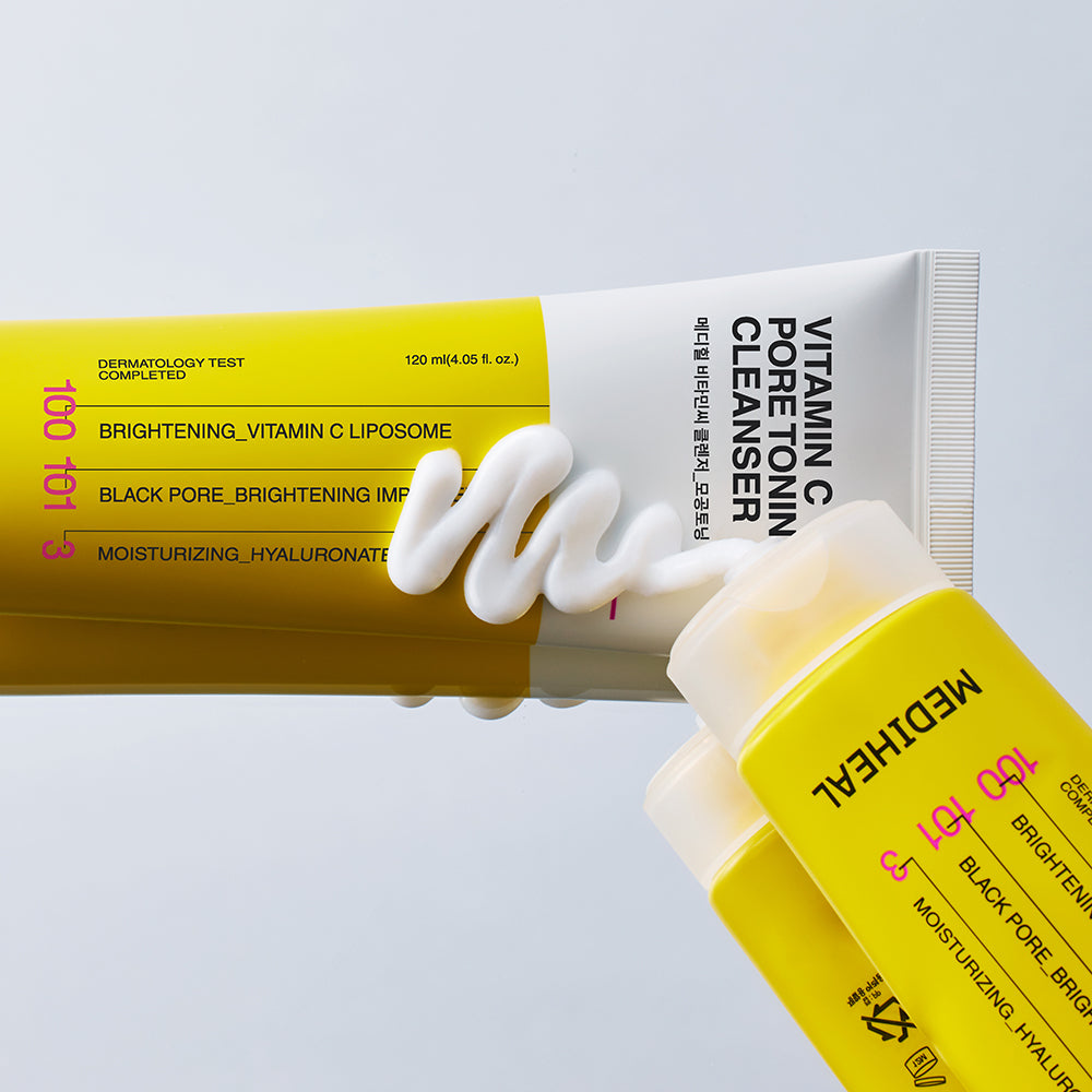 MEDIHEAL Vitamin C Cleanser Pore Toning - spuma de curatare - 120 ml