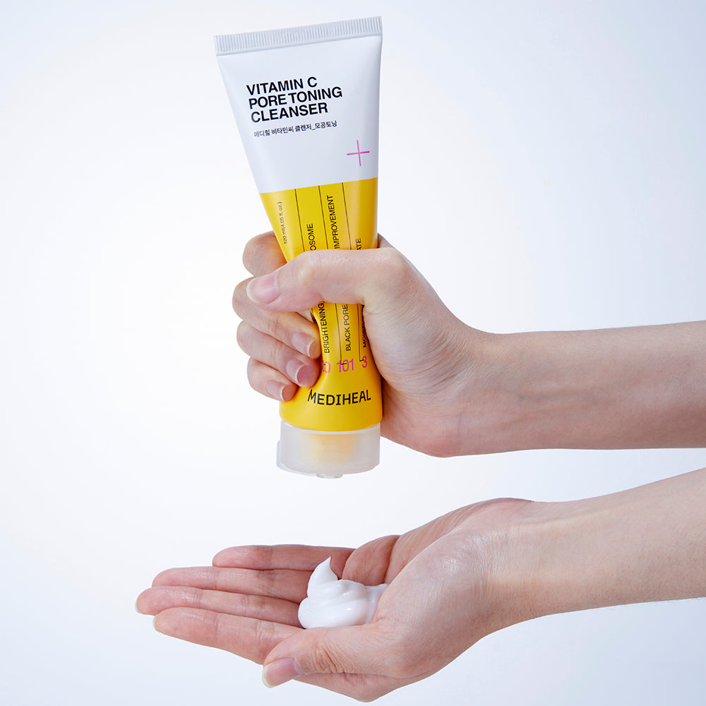 MEDIHEAL Vitamin C Cleanser Pore Toning - spuma de curatare - 120 ml