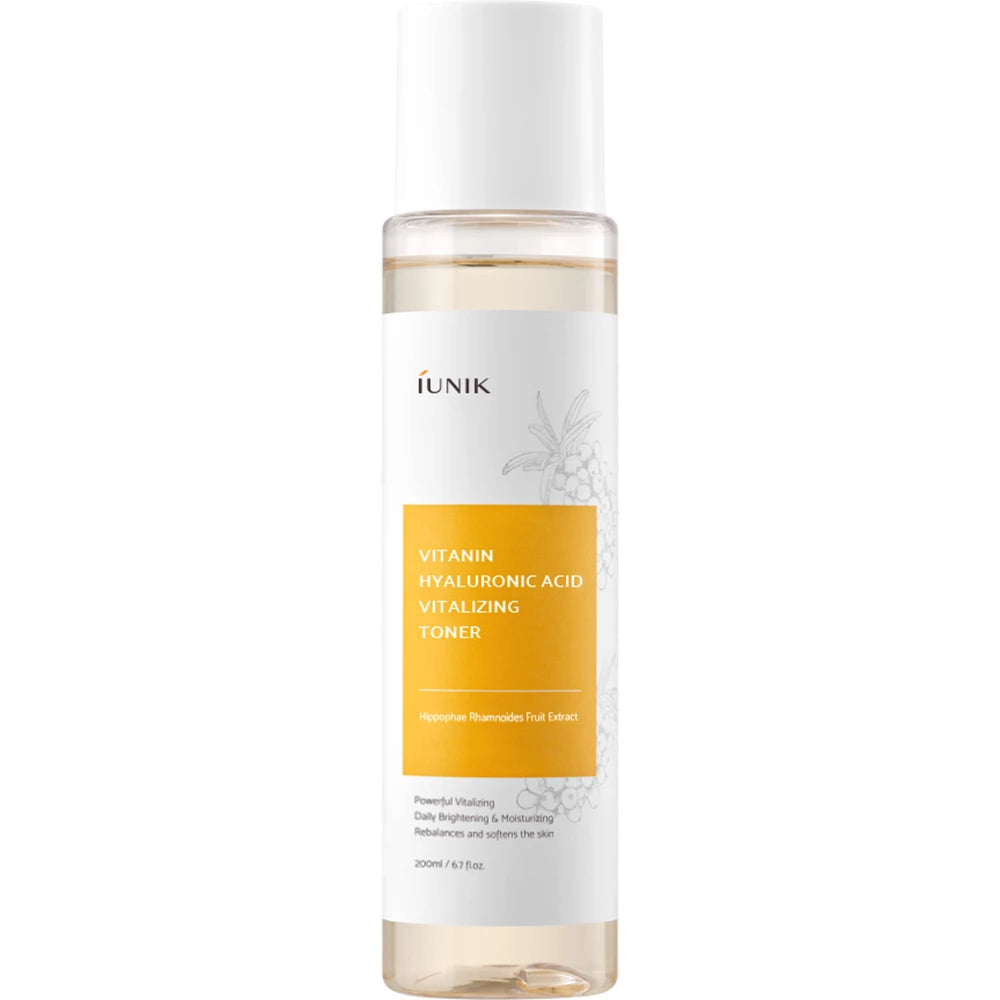IUNIK Vitamin Hyaluronic Acid - Gesichtswasser mit Hyaluronsäure und Sanddornextrakt, das zur Hautfeuchtigkeit beiträgt und die Feuchtigkeit der Haut bewahrt - 200 ml