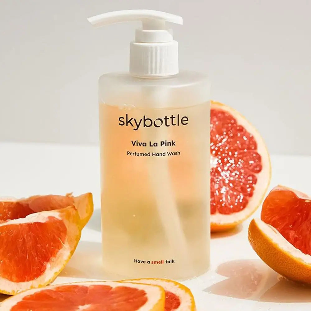 SKYBOTTLE Viva la Pink Handseife - Flüssigseife für die Hände mit Grapefruit und Zitrone, die zur Hautfeuchtigkeit und zum Hautkomfort beiträgt - 300 ml