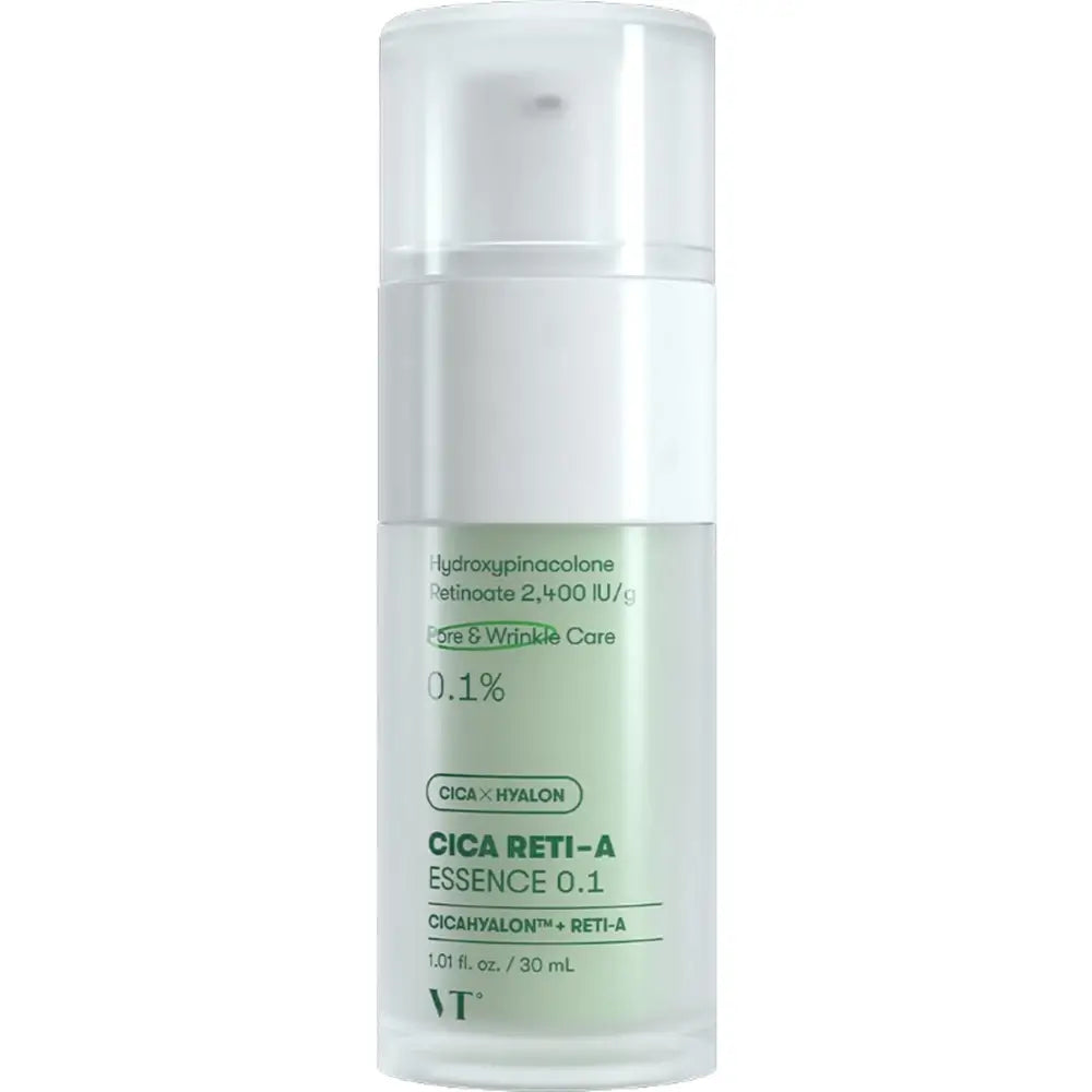 VT COSMETICS VT Cica Reti-A Essence 0.1 - Gesichtsessenz mit Retinol und Hydroxypinacolone Retinoat zur Verbesserung der Hauttextur und Reduzierung von Poren - 30 ml