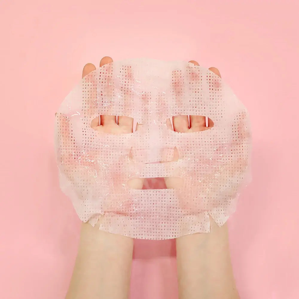 KOCOSTAR Waffelmaske Tuchmaske mit Erdbeerextrakt - intensive Feuchtigkeit und strahlendes Hautbild, 38 g