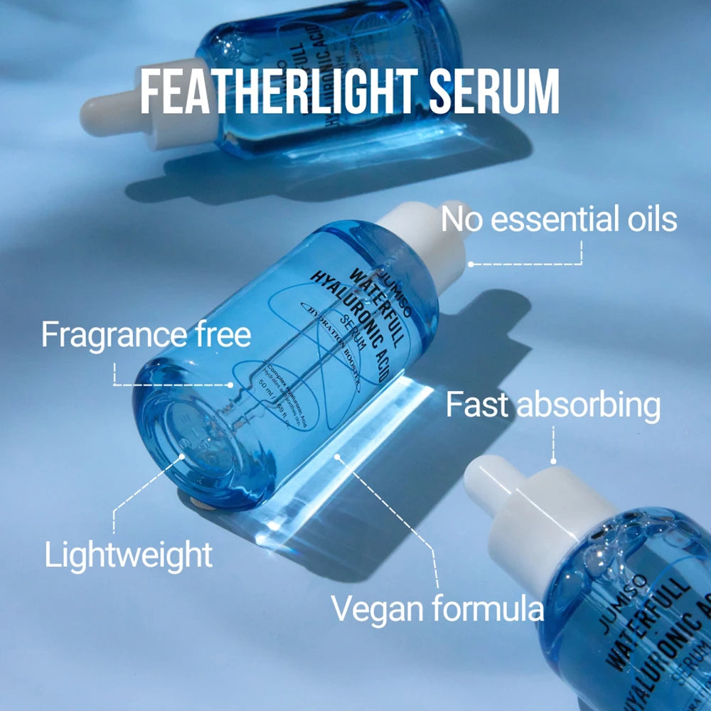 JUMISO Waterfull Hyaluronic Acid Serum Renew - Gesichtsserum mit Hyaluronsäure und Panthenol zur Hydratation und Pflege der Haut - 50 ml