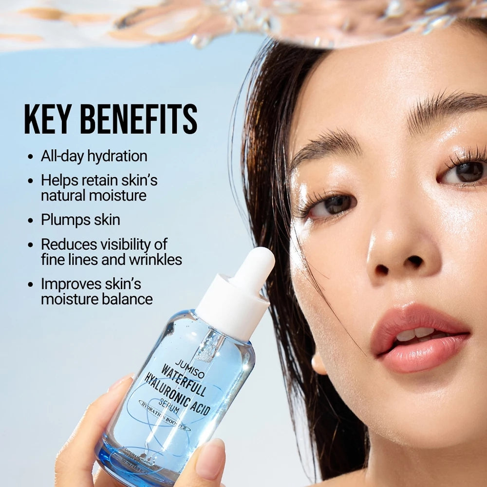 JUMISO Waterfull Hyaluronic Acid Serum Renew - Gesichtsserum mit Hyaluronsäure und Panthenol zur Hydratation und Pflege der Haut - 50 ml