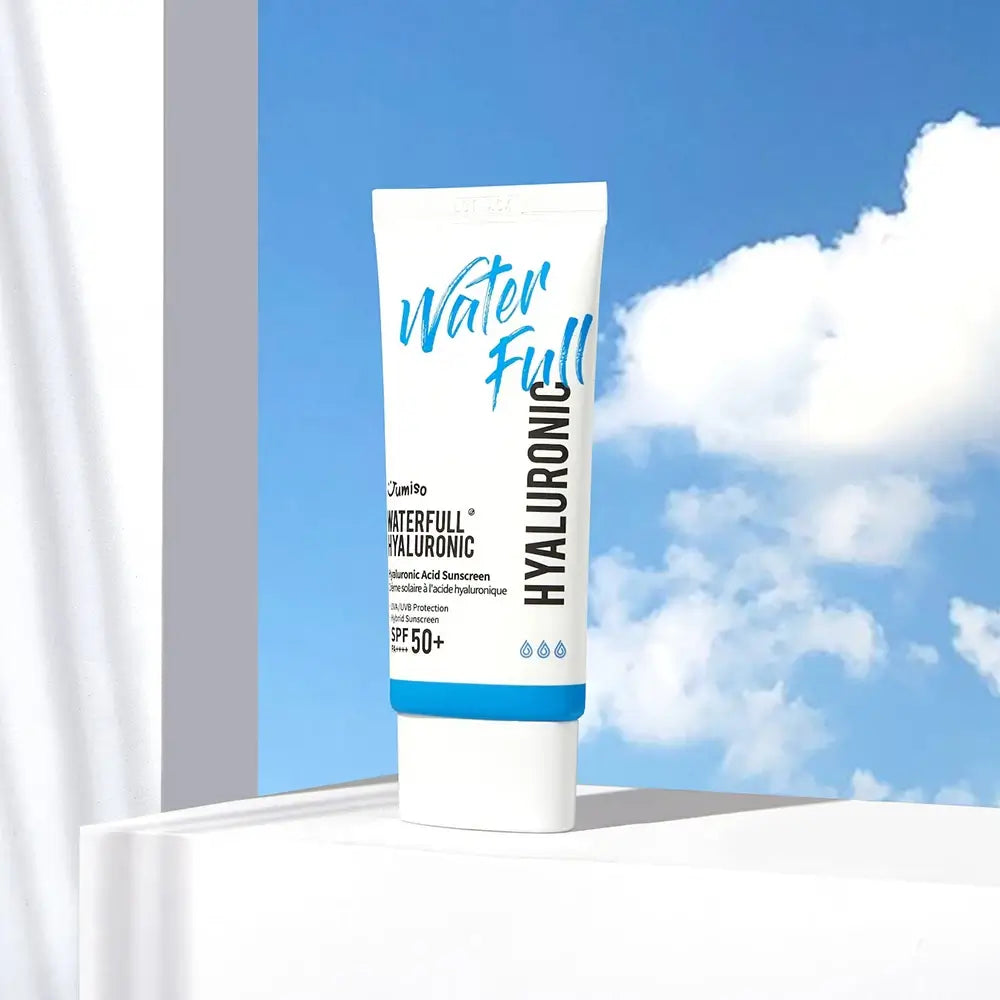 JUMISO Waterfull Hyaluronsäure Sonnencreme LSF 50+ - Gesichtscreme mit Hyaluronsäure und Sonnenschutzfiltern LSF 50+ PA++++, die zum Schutz vor UVA- und UVB-Strahlen und zur Aufrechterhaltung der Hautfeuchtigkeit beitragen - 50 ml