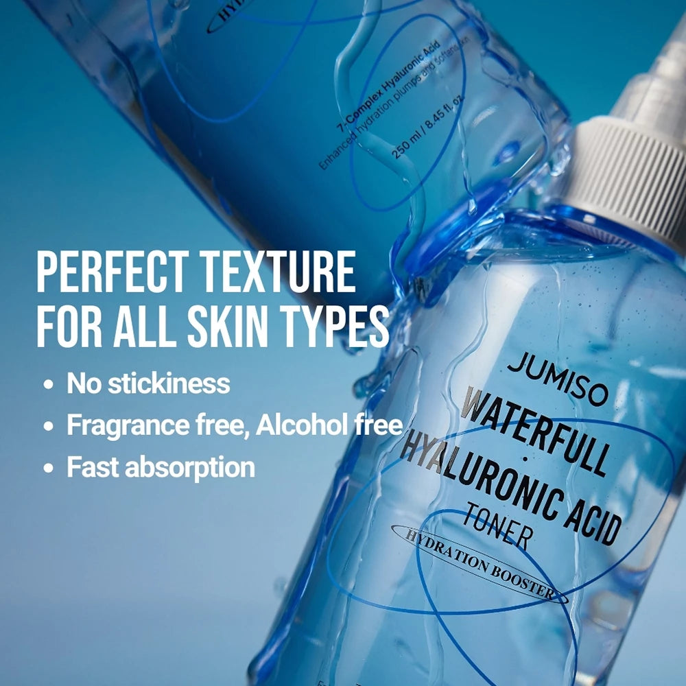 JUMISO Waterfull Hyaluronic Toner Renew - Gesichtswasser mit Hyaluronsäure und Ceramid zur Stärkung der Hautbarriere - 250 ml
